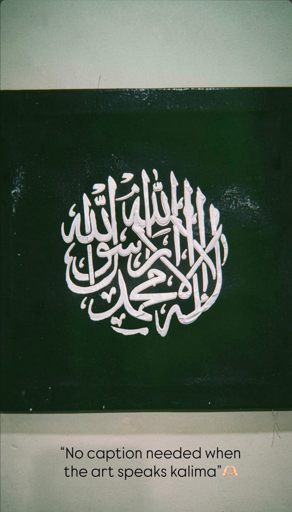 Allah islamic Calligraphy wall art-Hand painted black & white canvas